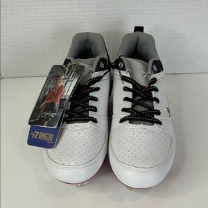 Ringor Flite Spike Soundwaves Softball Cleats Women’s 9 White Red NWT